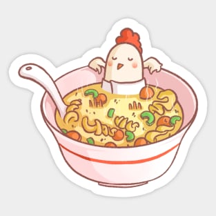 Chicken Noodle Onsen Sticker